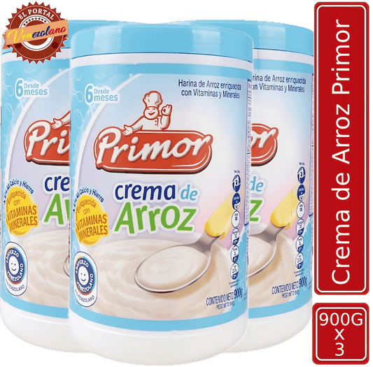 Crema De Arroz Primor 900g Venezuela x 3