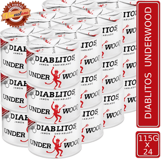 Diablitos Underwood 115g Jamón Endiablado Venezolanos x 24 Unidades