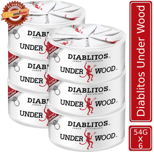 Diablitos Underwood 54Gr Jamón Endiablado Venezolanos x SixPack (6 unidades)
