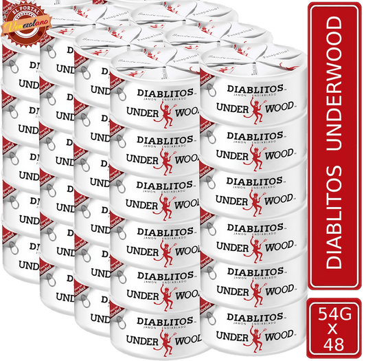 Diablitos Underwood 54Gr Jamón Endiablado Venezolanos x 48 Unidades