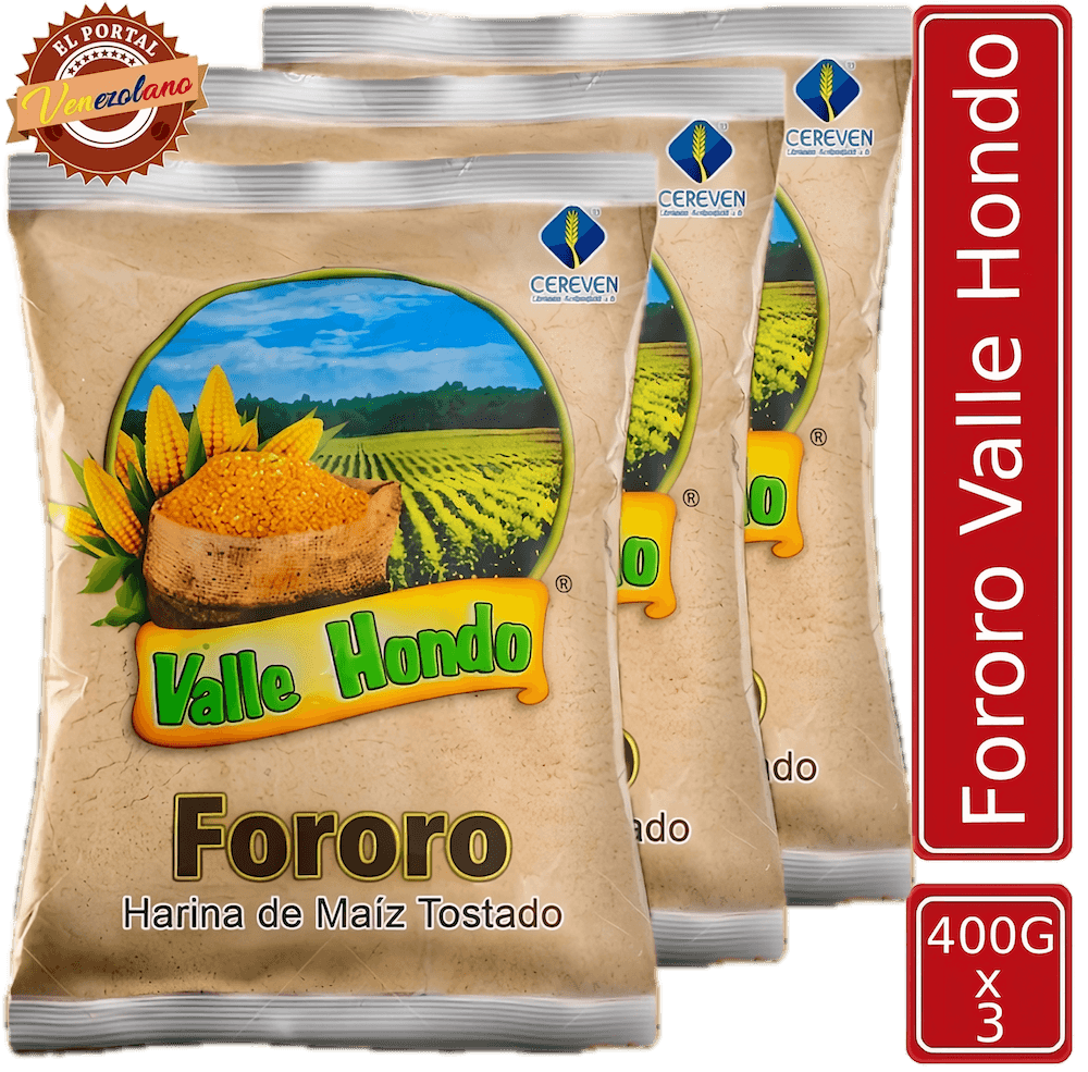 Pack de 3 fororo Valle Hondo 400g venezolano, disponible en Colombia