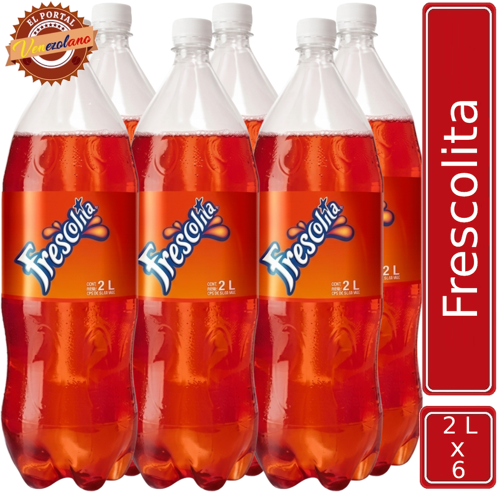 Pack de 6 Frescolita familiar 2 litros venezolana, disponible en Colombia