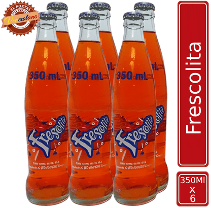 Pack de 6 Frescolita botella 350 ml venezolana, disponible en Colombia