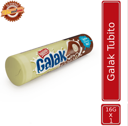 GALAK Tubito Barra Sabor a Chocolate con Relleno Sabor a Leche Venezuela