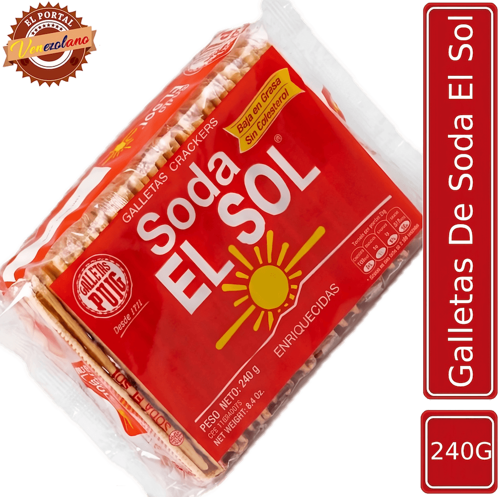 Galletas de soda El Sol Puig venezolanas, disponible en Colombia