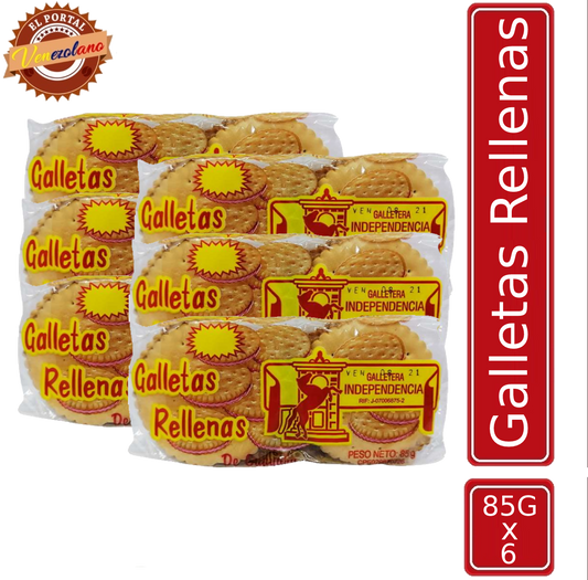 Galletas Independencia Pegadas Rellenas Zulianas x 6