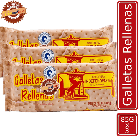 Galletas Independencia Pegadas Rellenas Zulianas x 3 Unidades