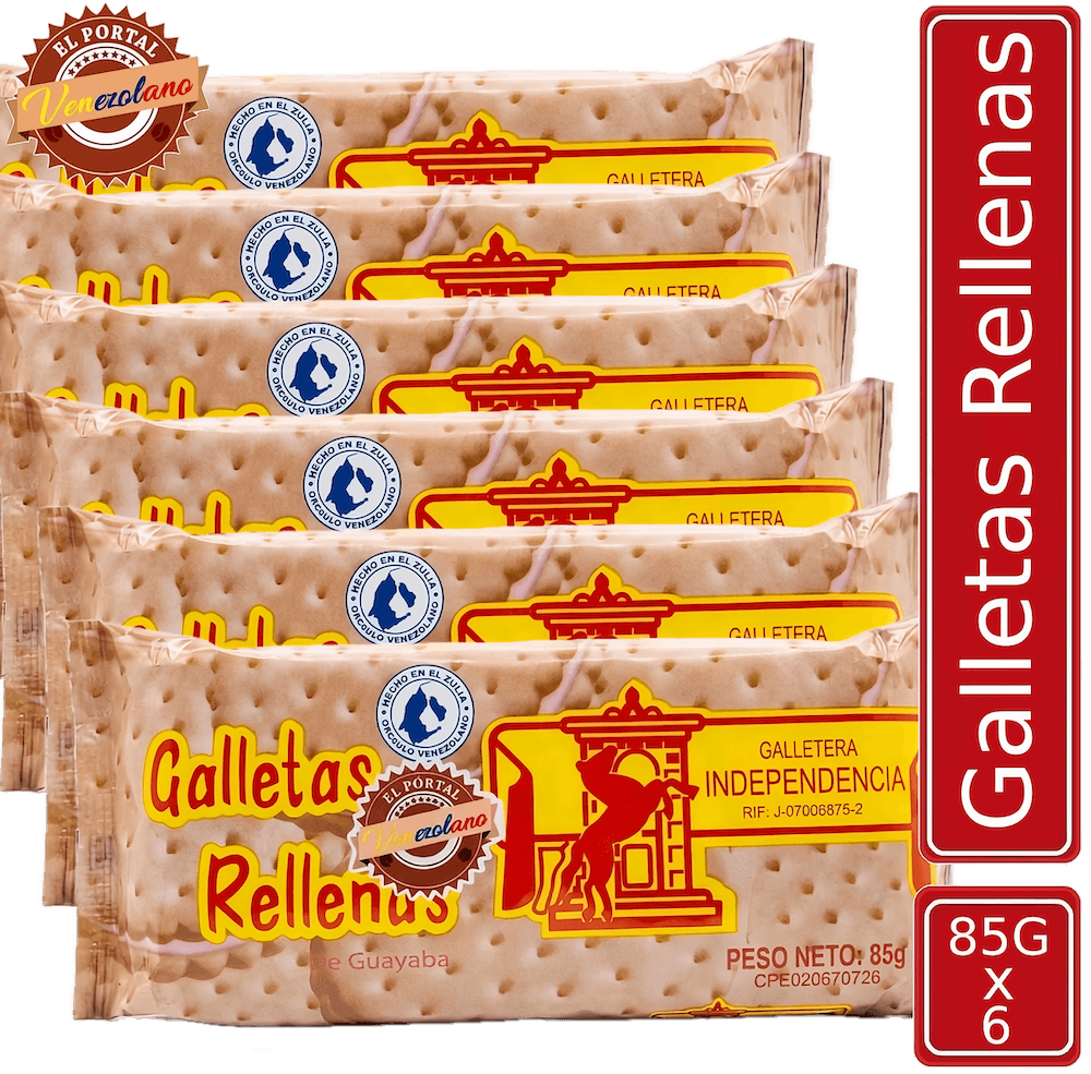 Galletas Independencia Pegadas Rellenas Zulianas x 6 Unidades