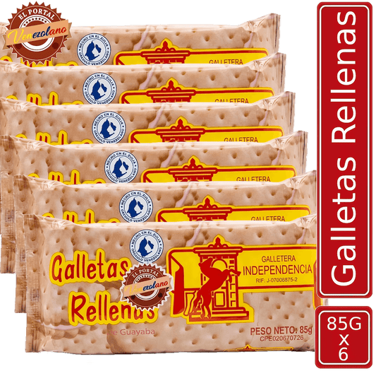 Galletas Independencia Pegadas Rellenas Zulianas x 6 Unidades