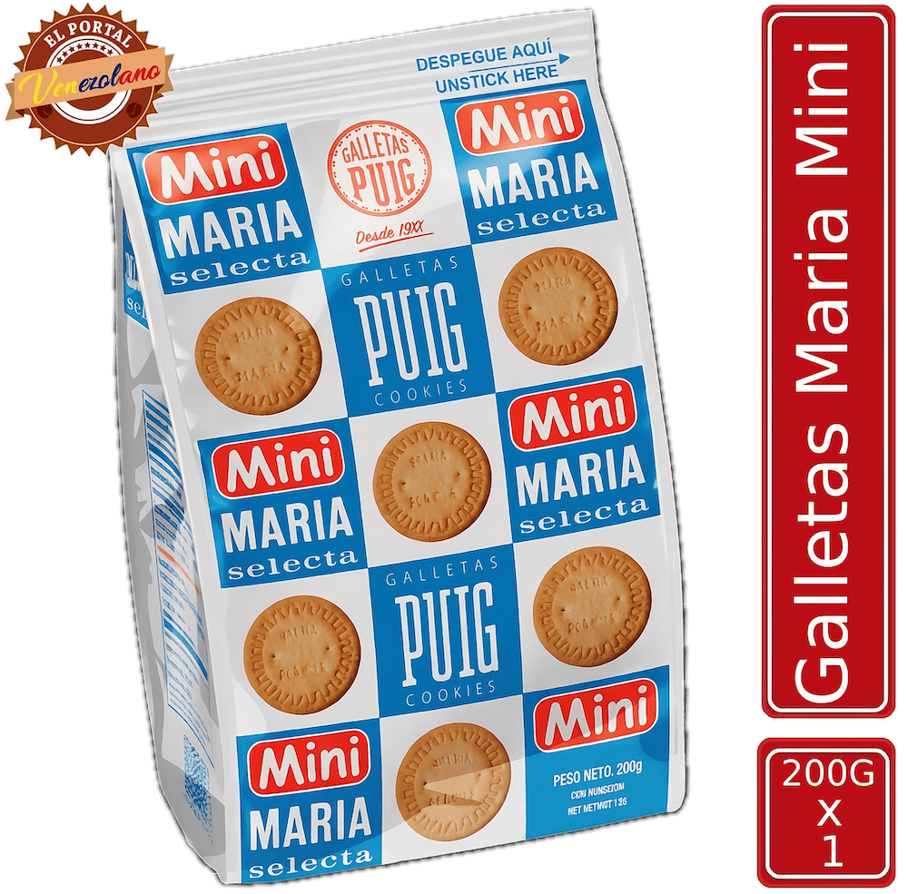 Galletas María Mini Puig venezolanas, disponible en Colombia