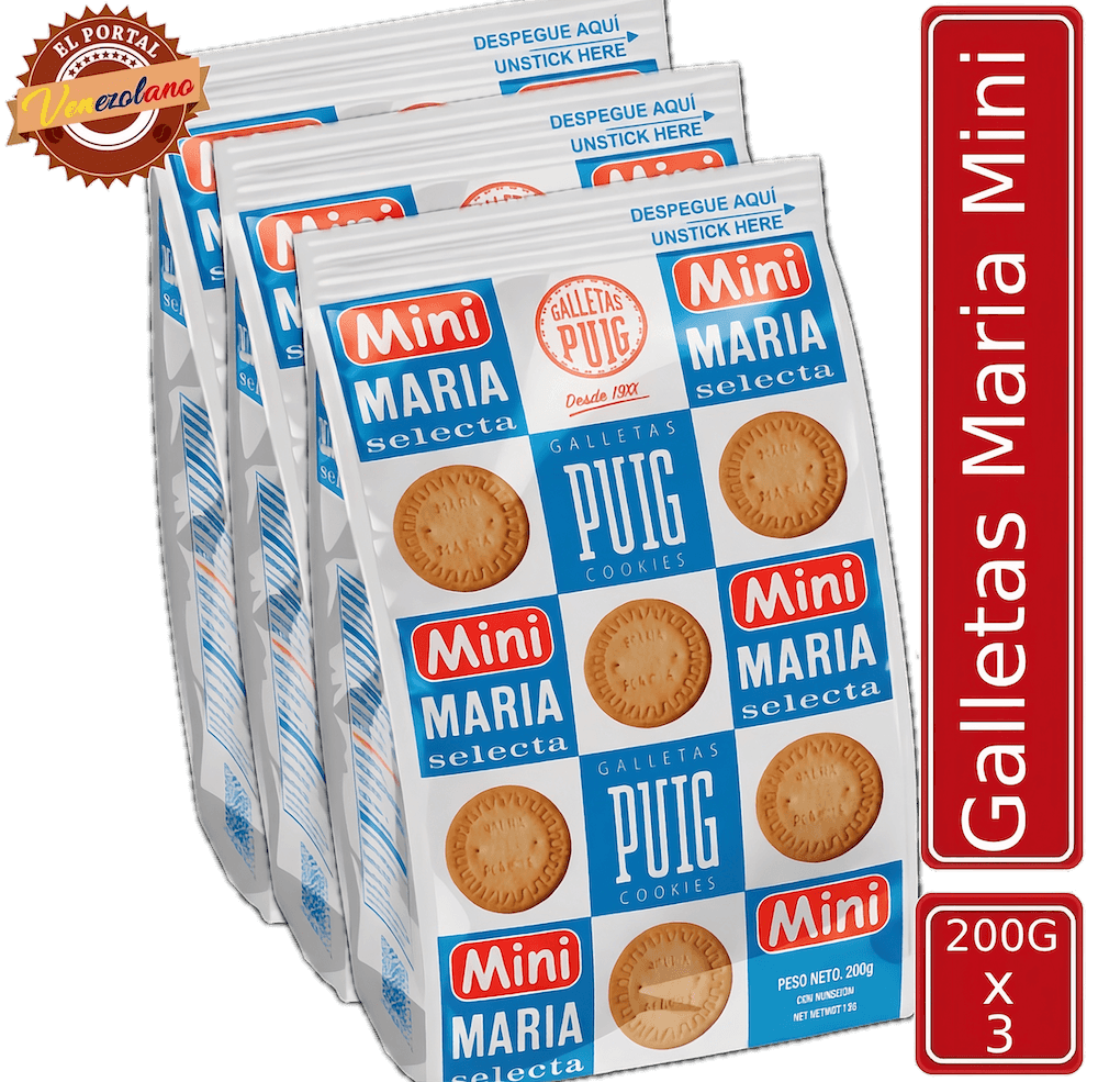 Galletas María Mini  Puig Venezuela x 3 Unidades