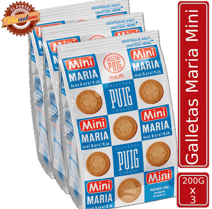 Galletas María Mini  Puig Venezuela x 3 Unidades