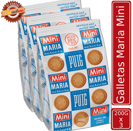 Galletas María Mini  Puig Venezuela x 3 Unidades