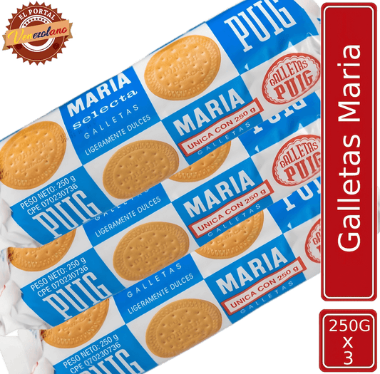 Galletas María Puig Venezuela x 3 Unidades