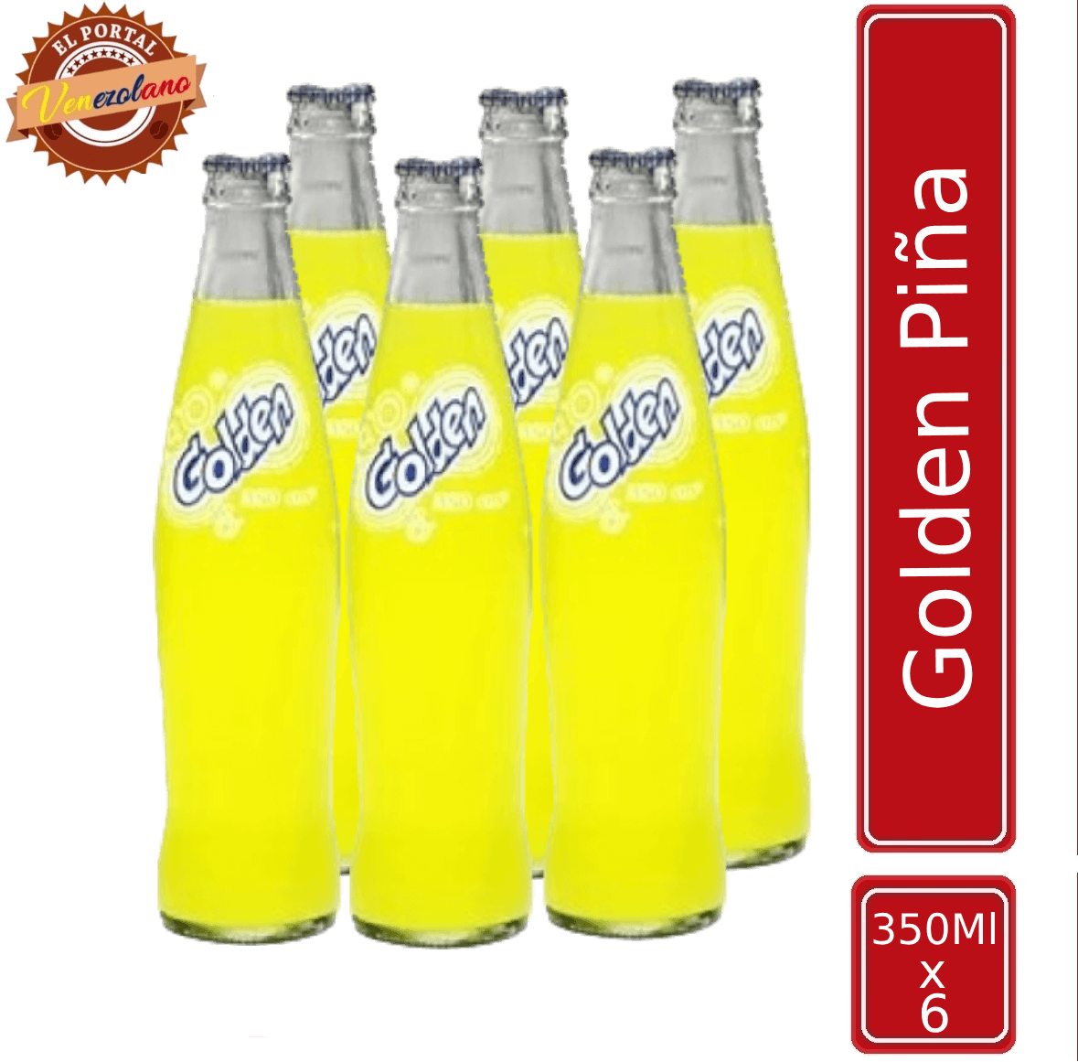 Golden Piña Botella 350 Ml Venezuela x 6