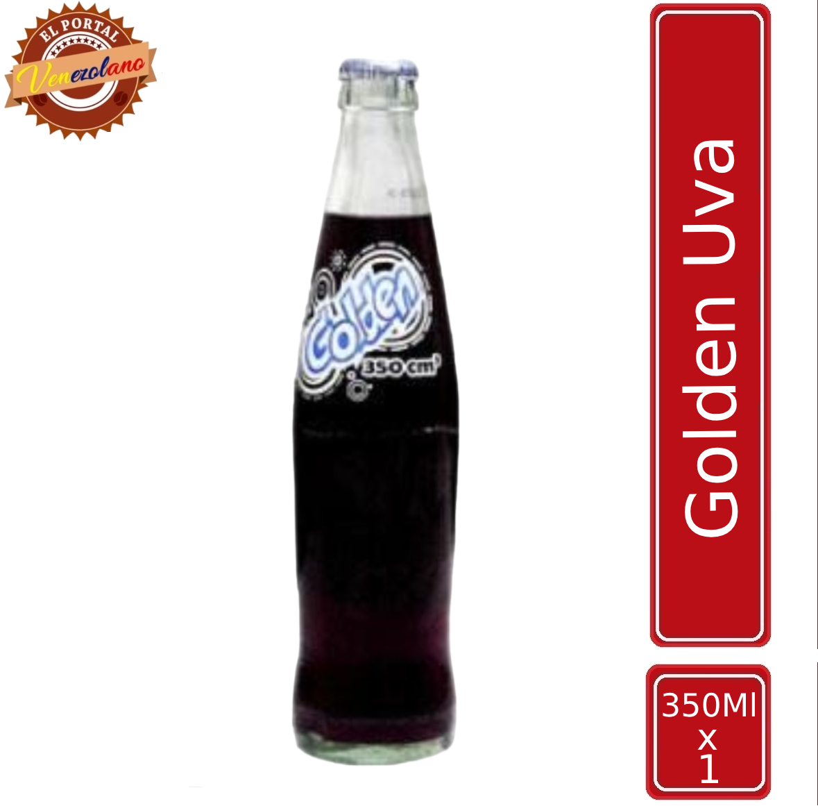 Golden Uva botella 350 ml venezolana, disponible en Colombia
