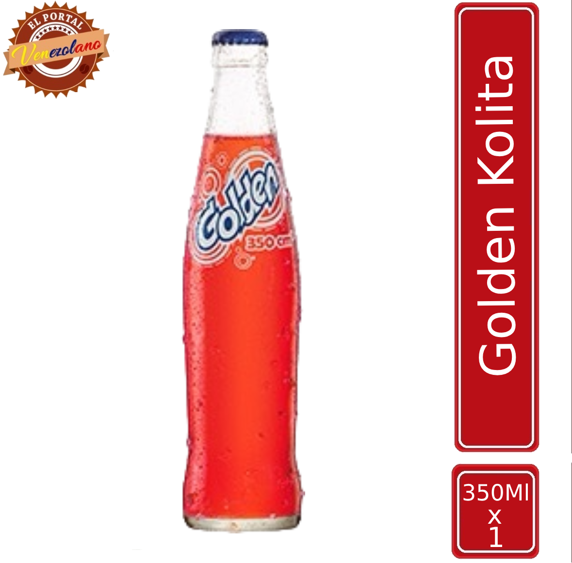 Golden Kolita botella 350 ml venezolana, disponible en Colombia