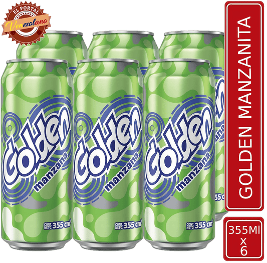 Golden Manzanita Lata 355 Ml Venezuela x 6 Unidades