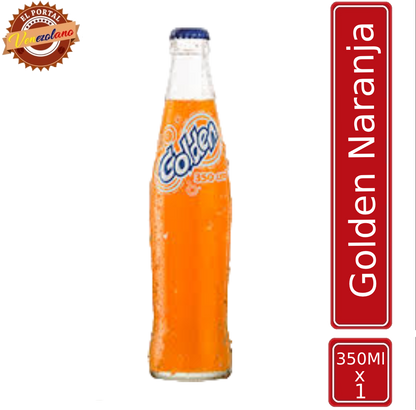 Golden Naranja botella 350 ml venezolana, disponible en Colombia