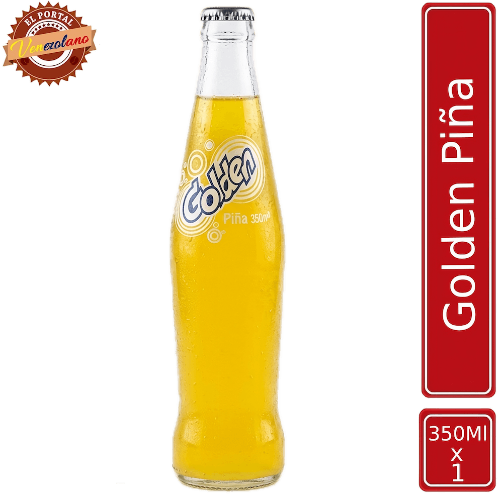 Golden Piña botella 350 ml venezolana, disponible en Colombia