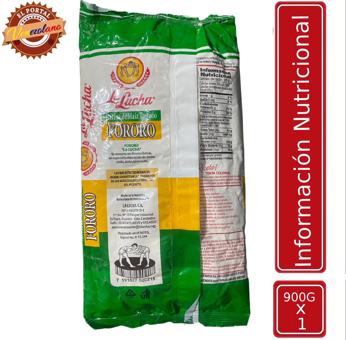 Fororo La Lucha 900Gr Venezuela