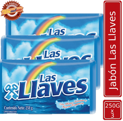 Pack de 3 jabón Las Llaves venezolano, disponible en Colombia
