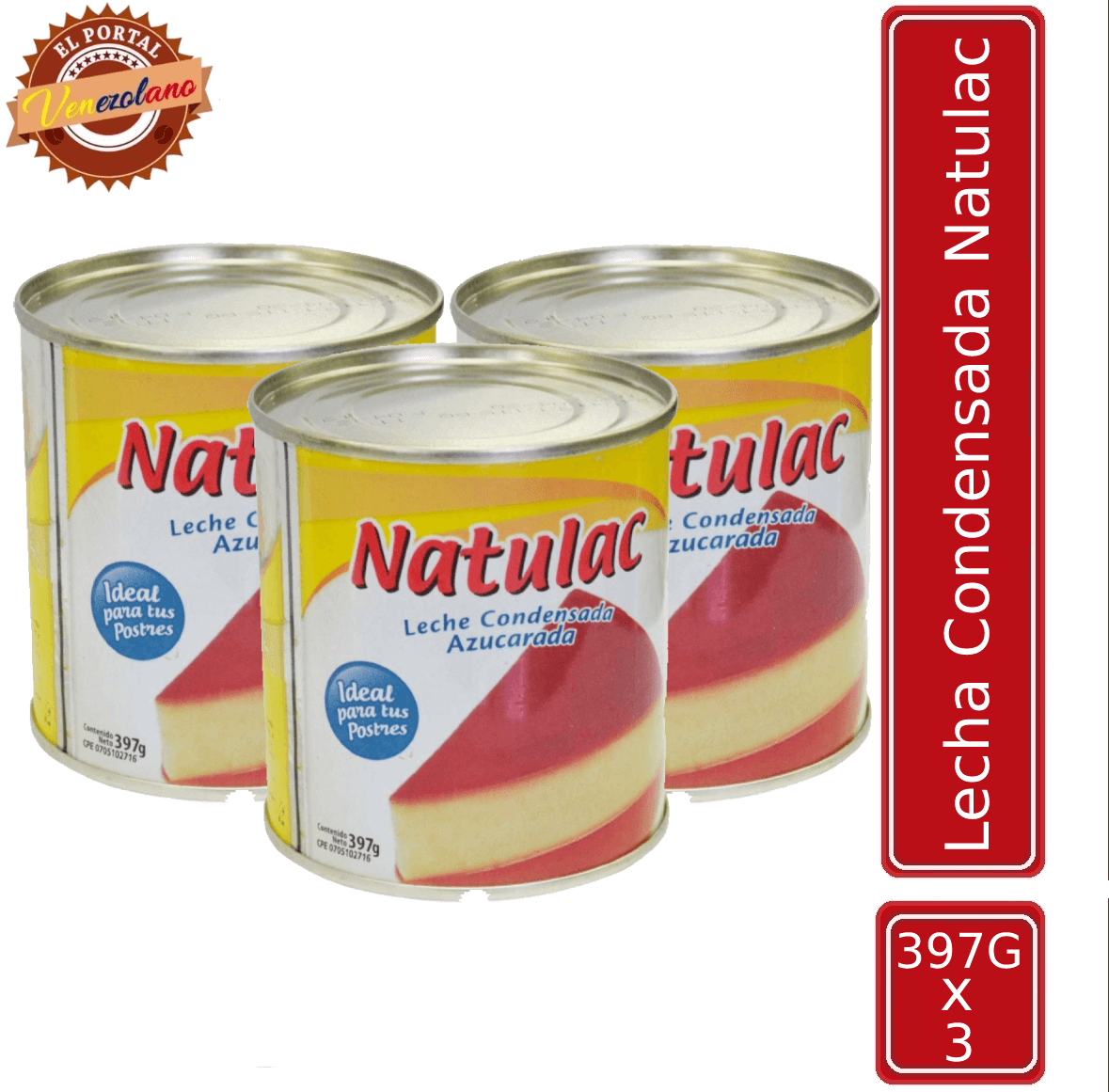 Leche Condensada Natulac 397G Venezuela x 3