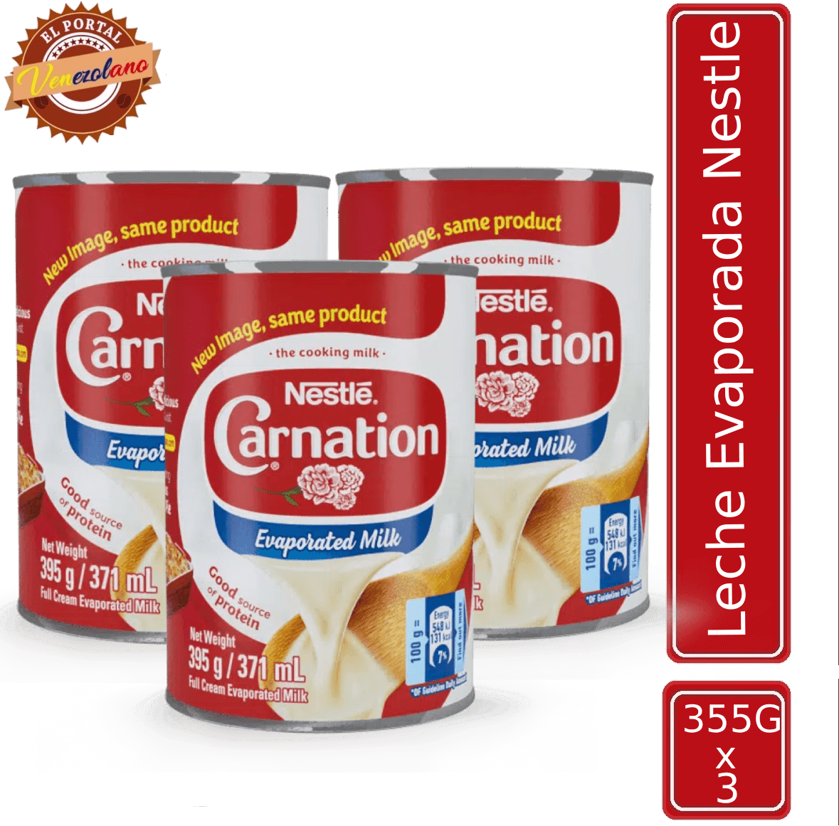 Leche Evaporada Nestlé Venezuela x 3
