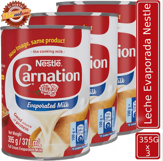 Leche Evaporada Nestlé Carnation 395g Original x 3 unidades