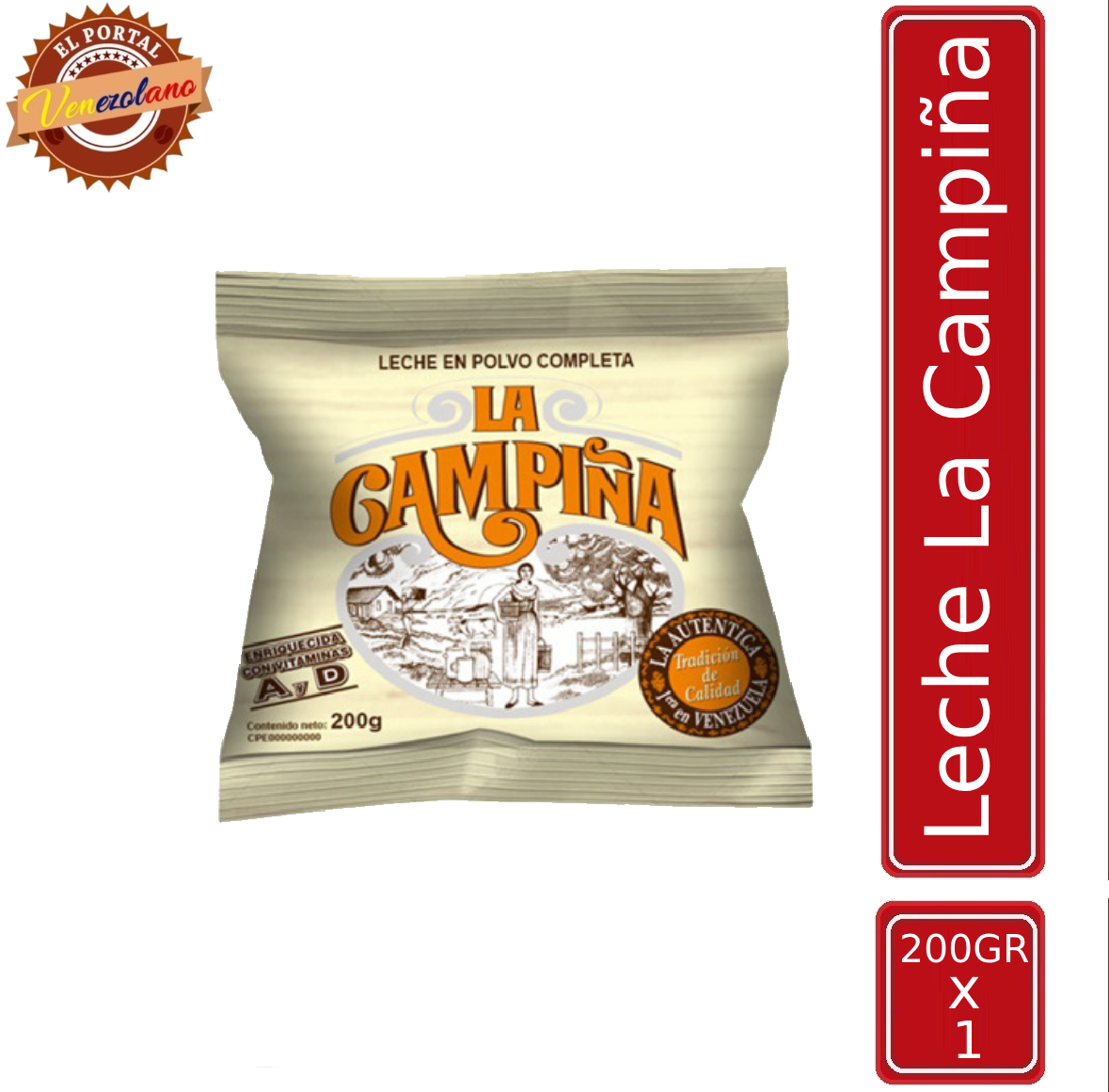 Leche La Campiña Original 200Gr Venezuela