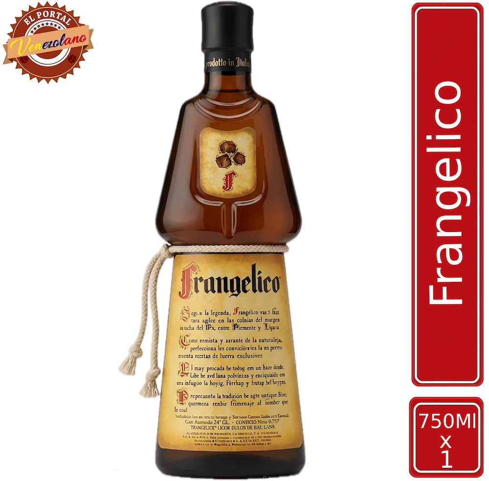Licor Frangelico original, disponible en Colombia