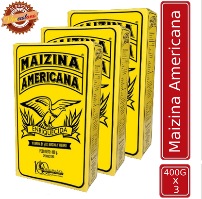 Pack de 3 Maizina Americana 400g venezolana, disponible en Colombia