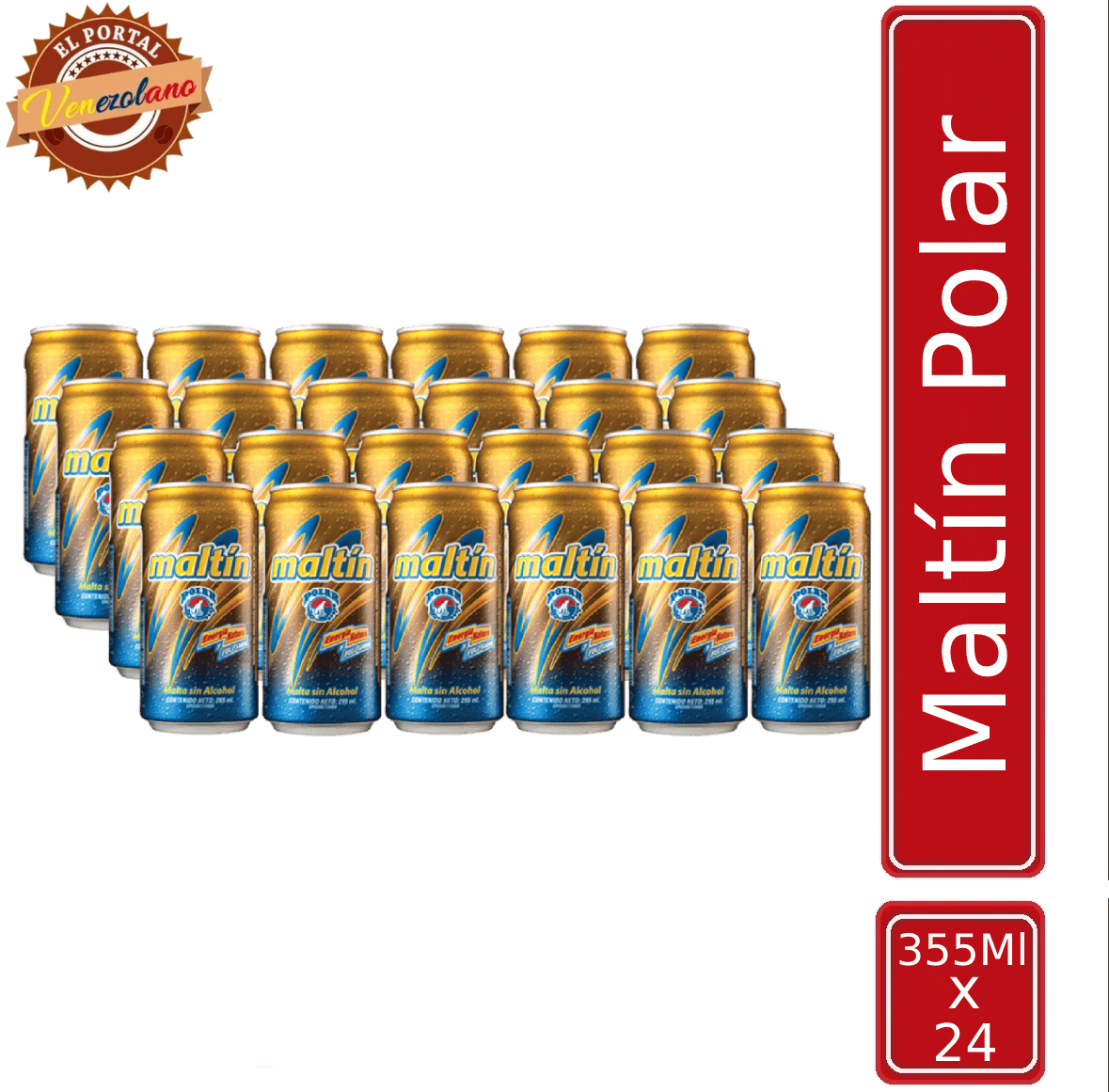 Maltin Polar Lata 355 Ml  Venezuela x 24
