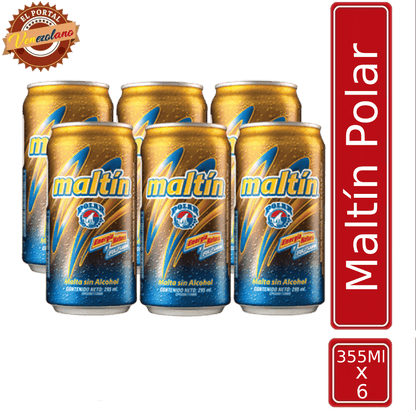 Maltin Polar Lata 355 Ml  Venezuela x 6