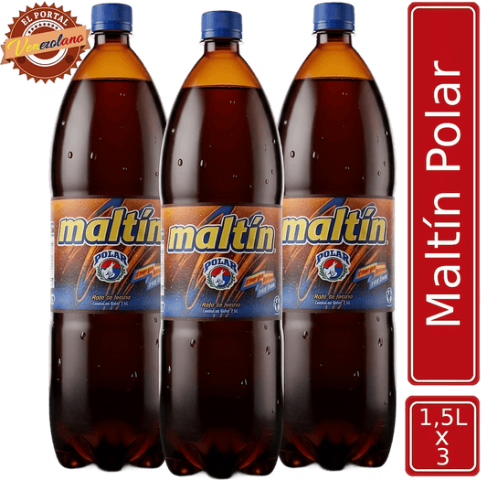 Maltín Polar 1.5 L Familiar Venezolana Original x 3 Unidades