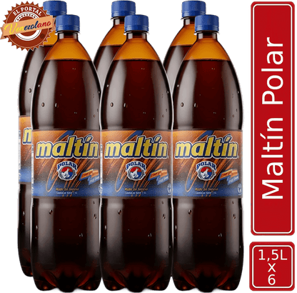 Pack de 6 Maltín Polar familiar 1.5 litros venezolana, disponible en Colombia