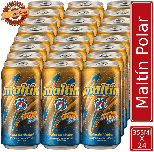 Maltín Polar Lata 355ml Venezolana Original x 24 Unidades