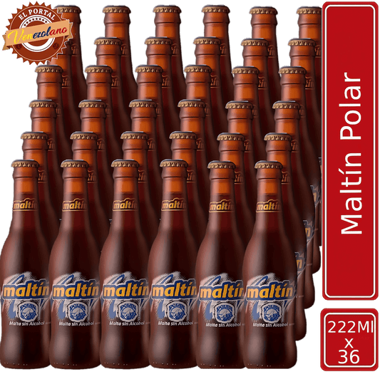Maltín Polar Botella 222ml Venezolana Original x 36 Unidades