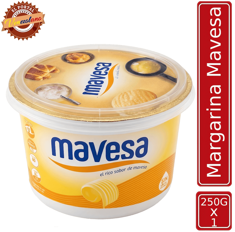 Mantequilla Mavesa 250g venezolana, disponible en Colombia