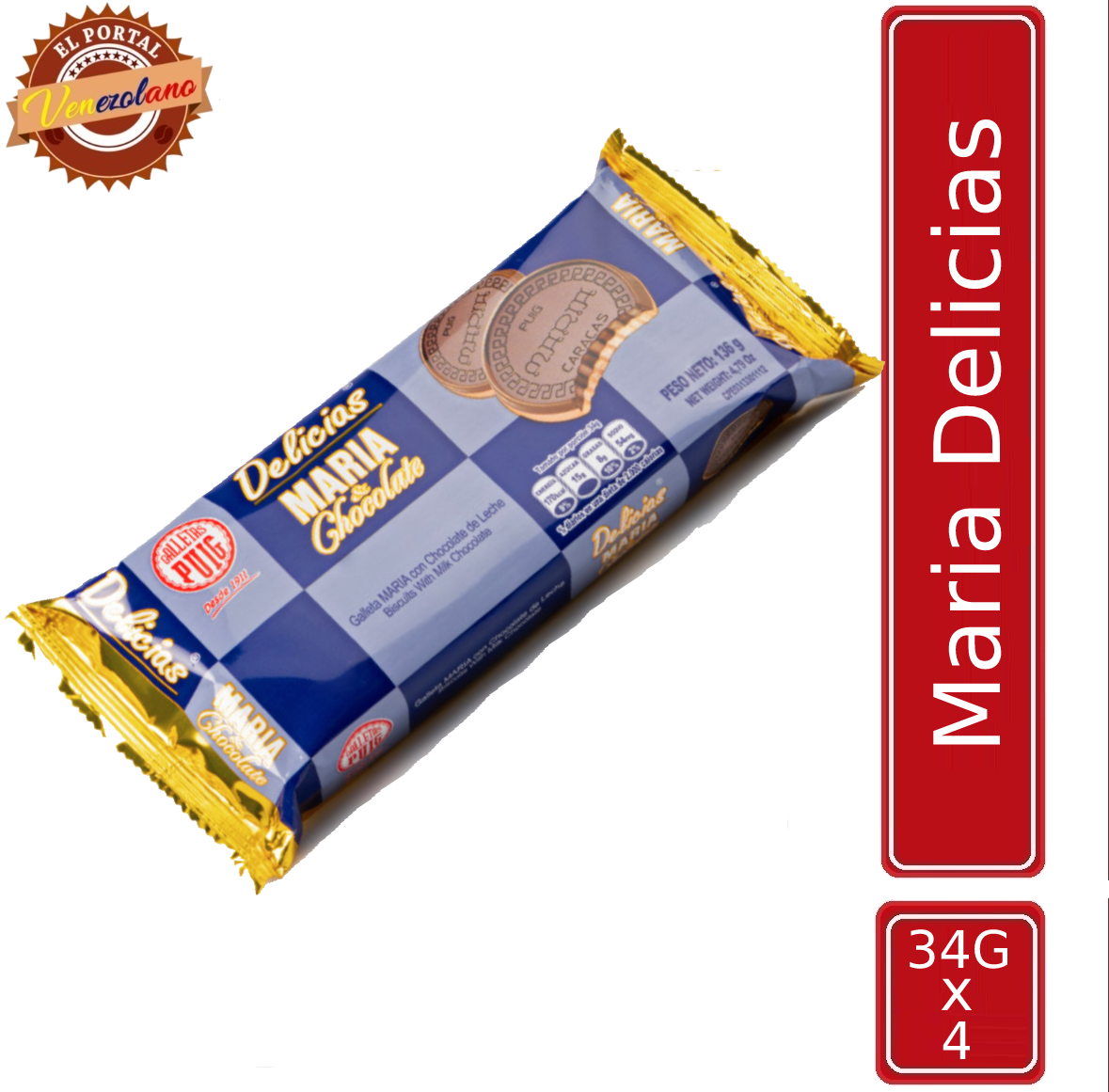Galletas Maria Delicias Puig  Venezuela x 4
