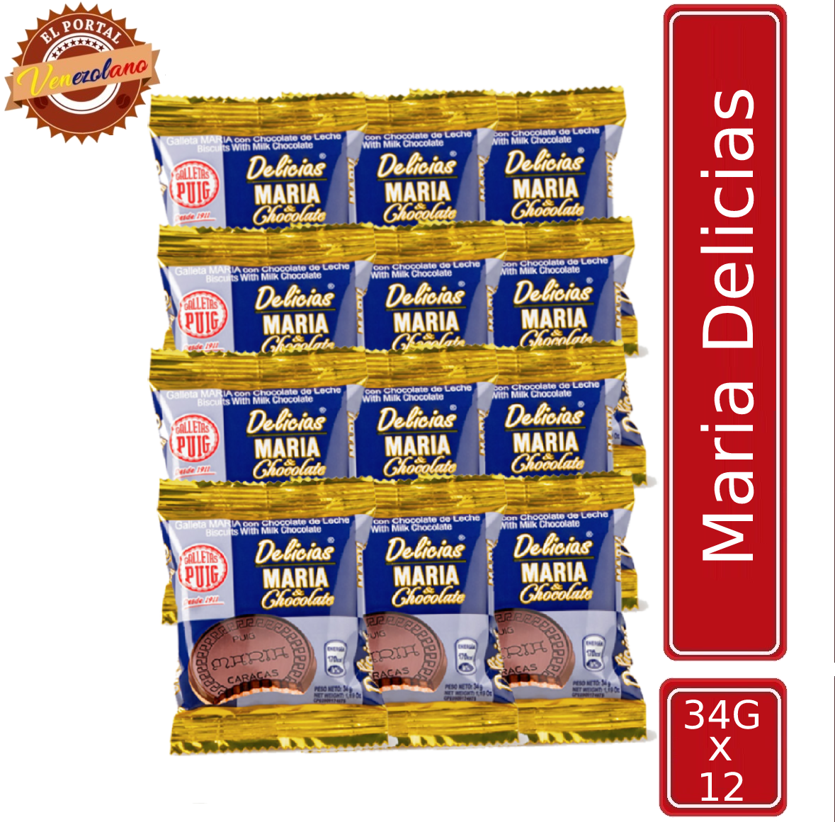 Galletas Maria Delicias Puig  Venezuela x 12