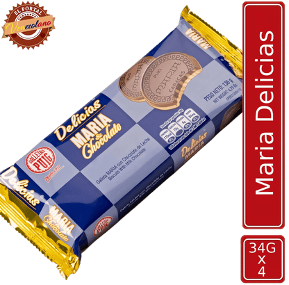 Pack de 4 galletas María Delicias Puig venezolanas, disponible en Colombia