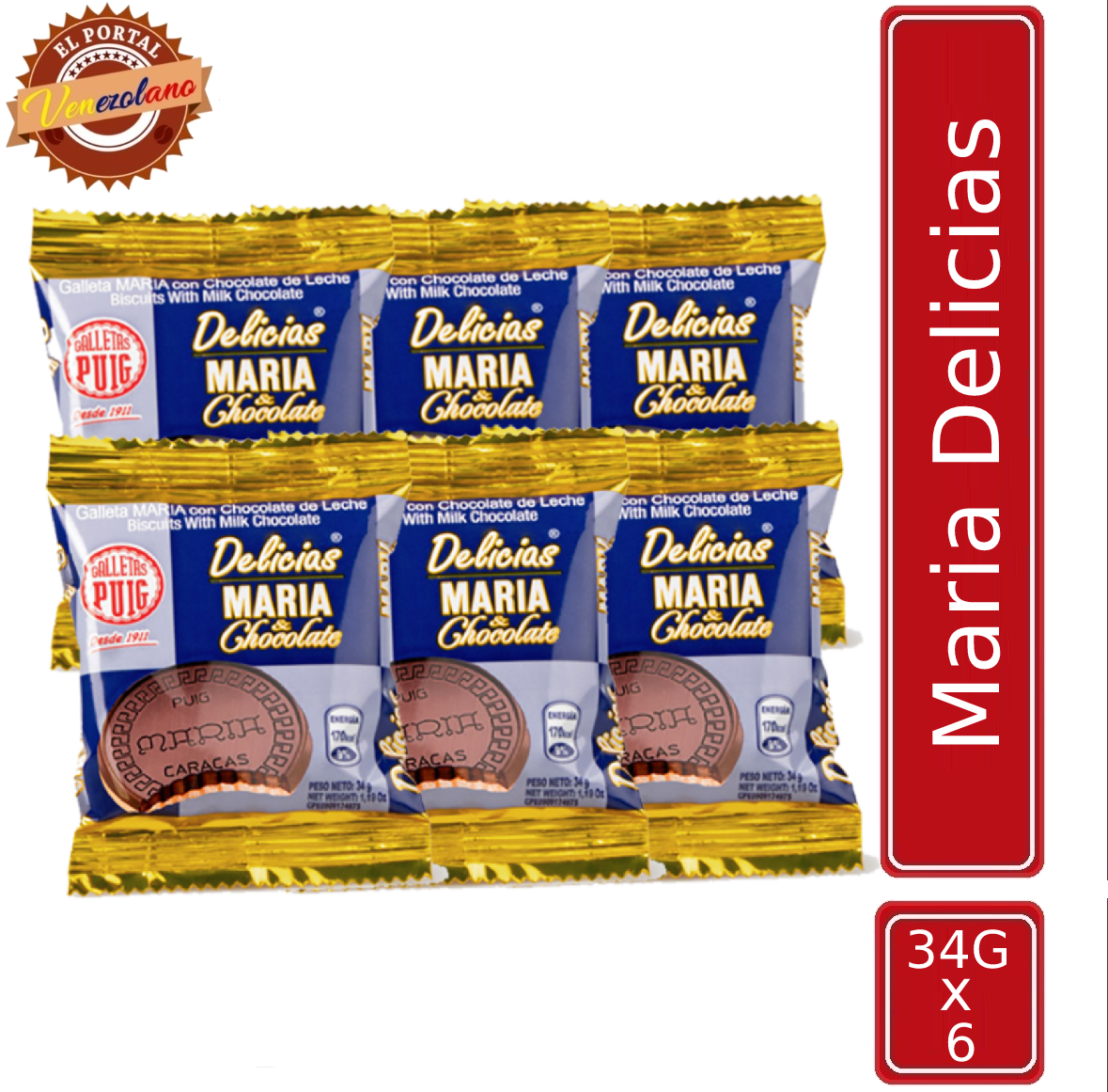 Galletas Maria Delicias Puig  Venezuela x 6