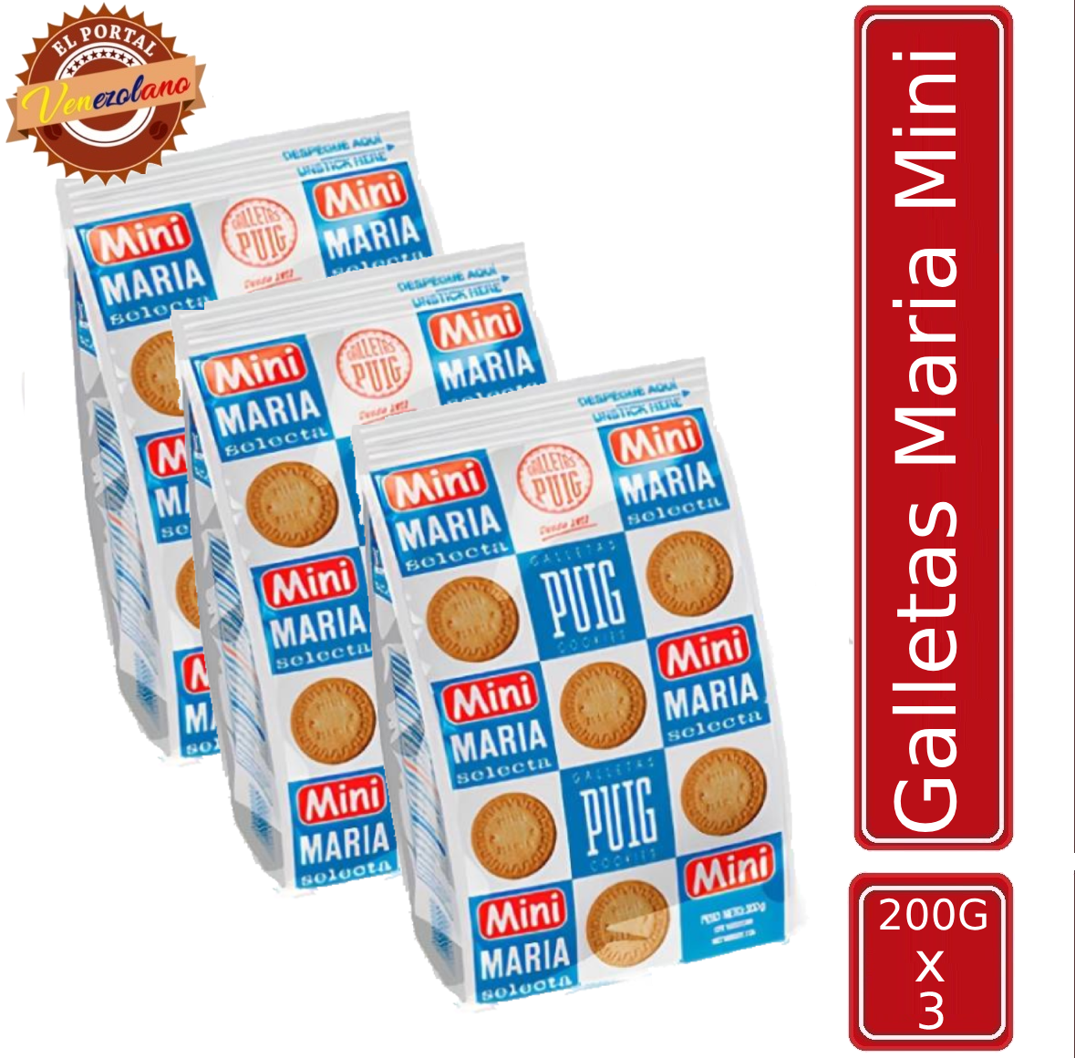 Galletas María Mini  Puig Venezuela x 3