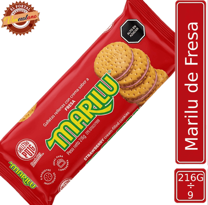Galletas Marilú de fresa Puig venezolanas, disponible en Colombia