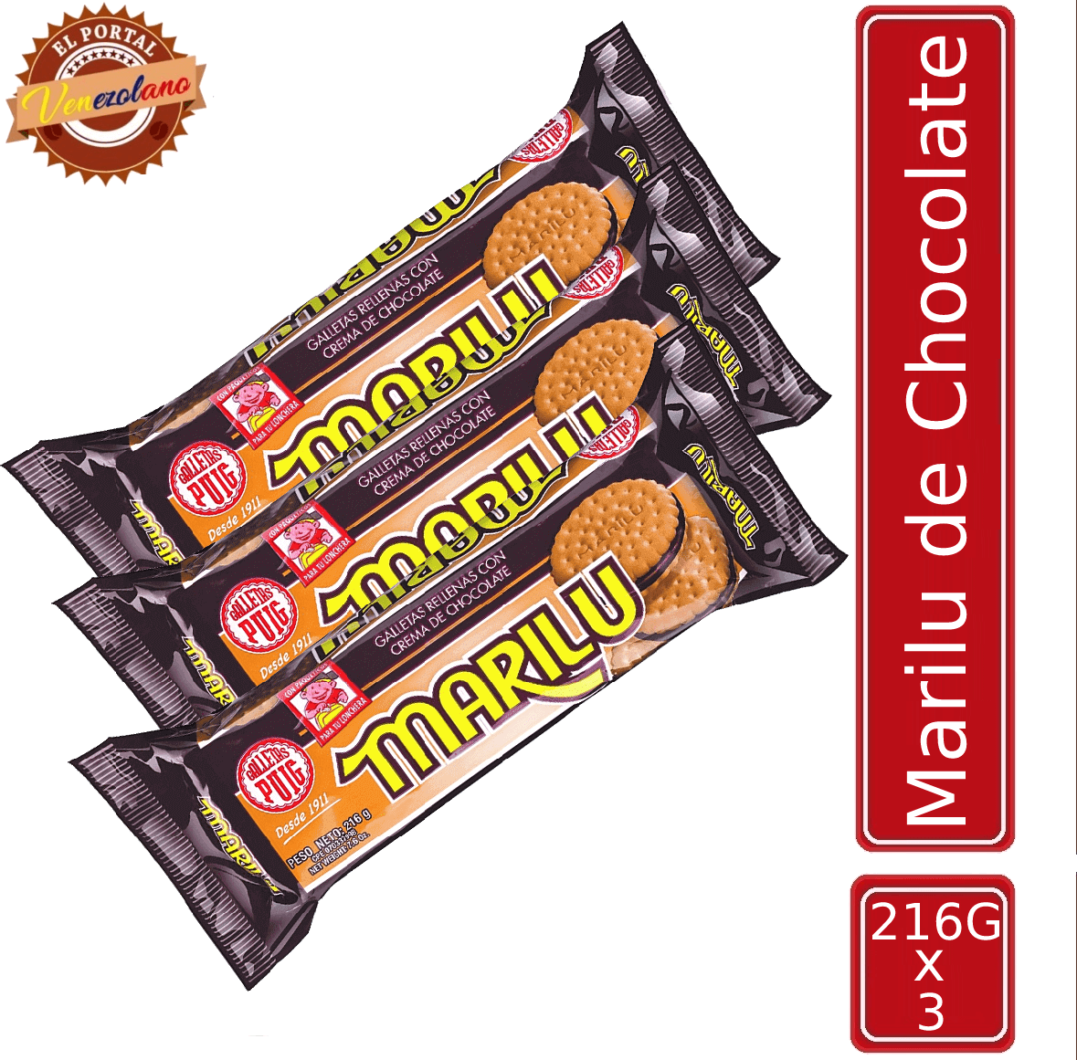 Marilu Chocolate Puig Venezuela x 3