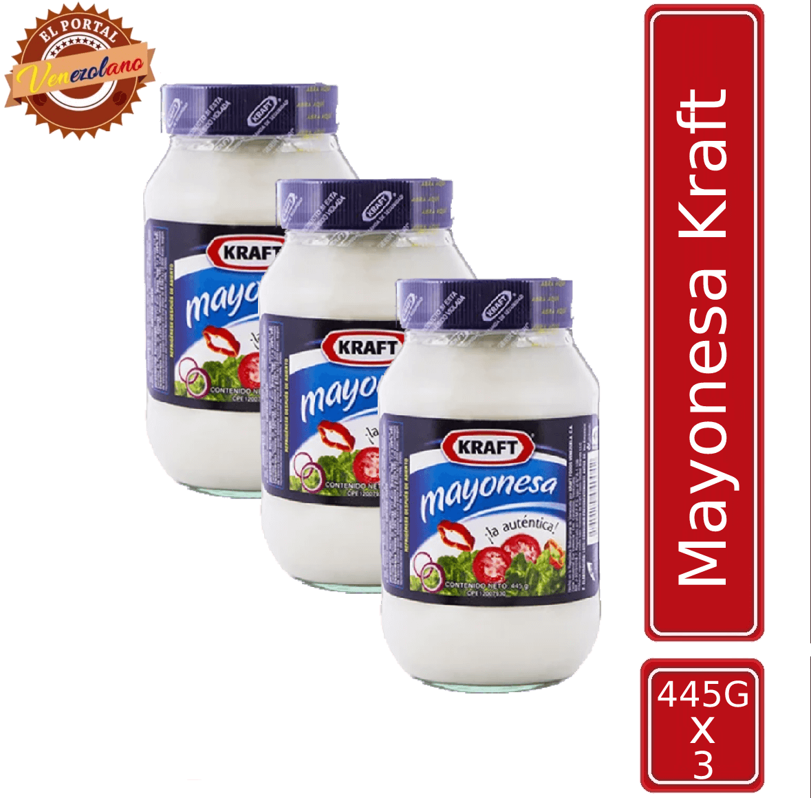 Mayonesa Kraft 445Gr Venezuela x 3