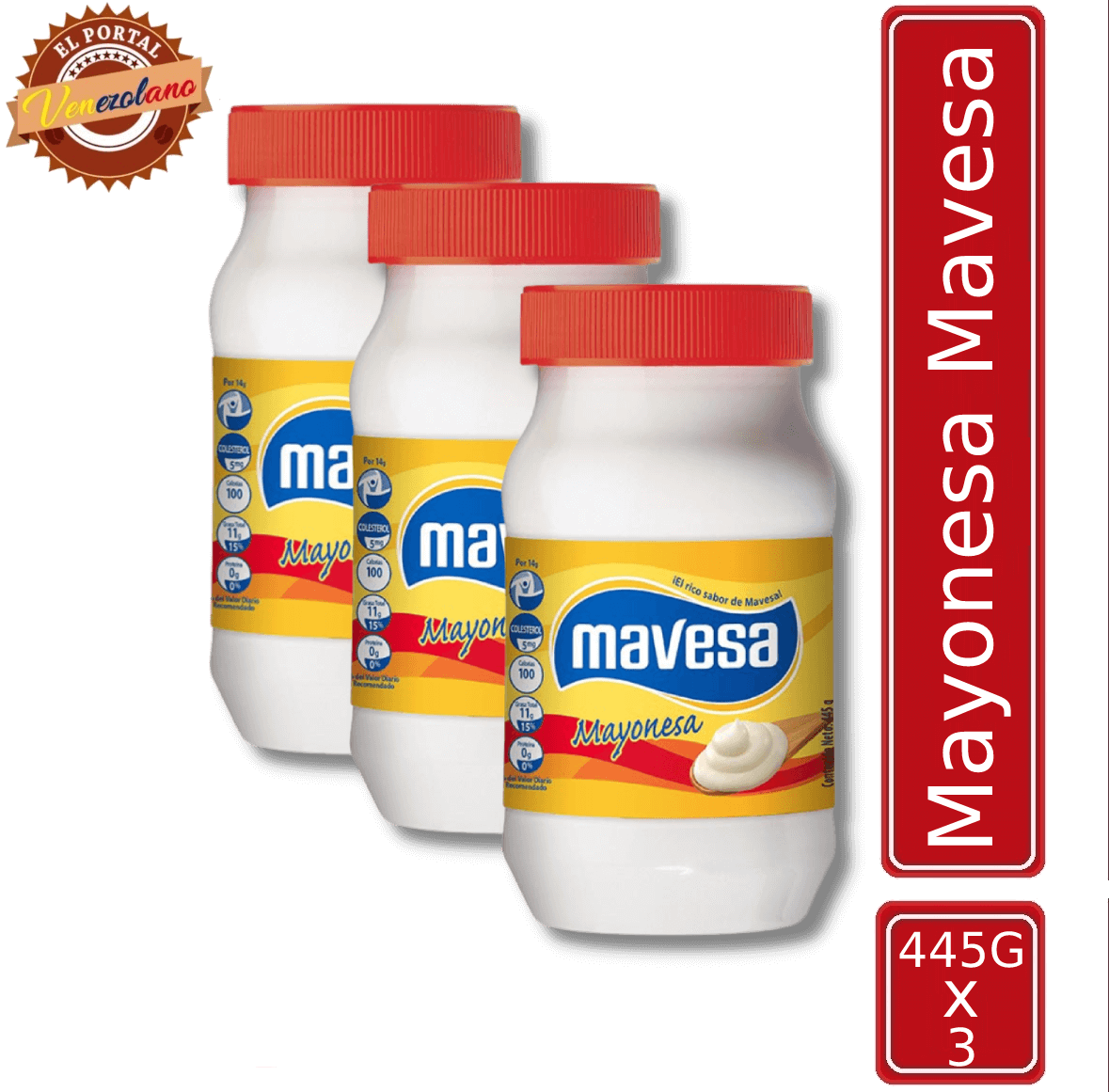 Mayonesa Mavesa 445Gr Venezuela x 3