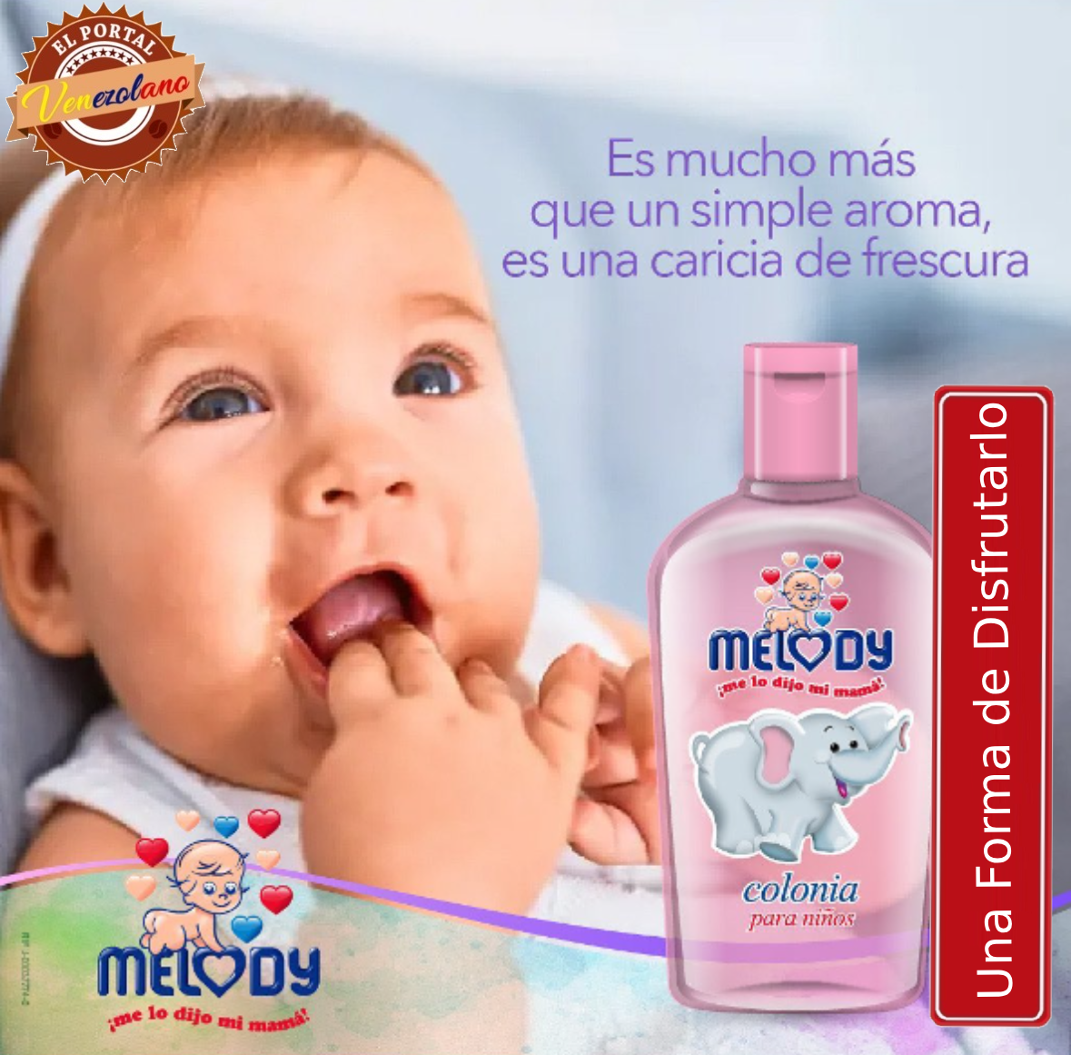Colonia Para Bebes Melody Rosada Original Venezuela x 3