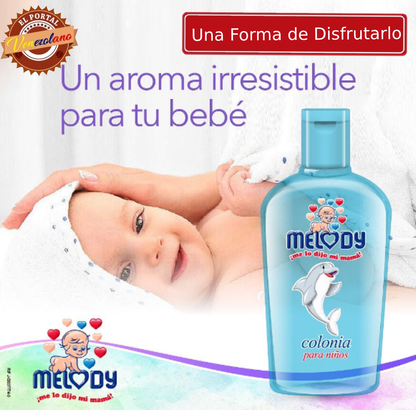 Colonia Para Bebes Melody Azul Original Venezuela